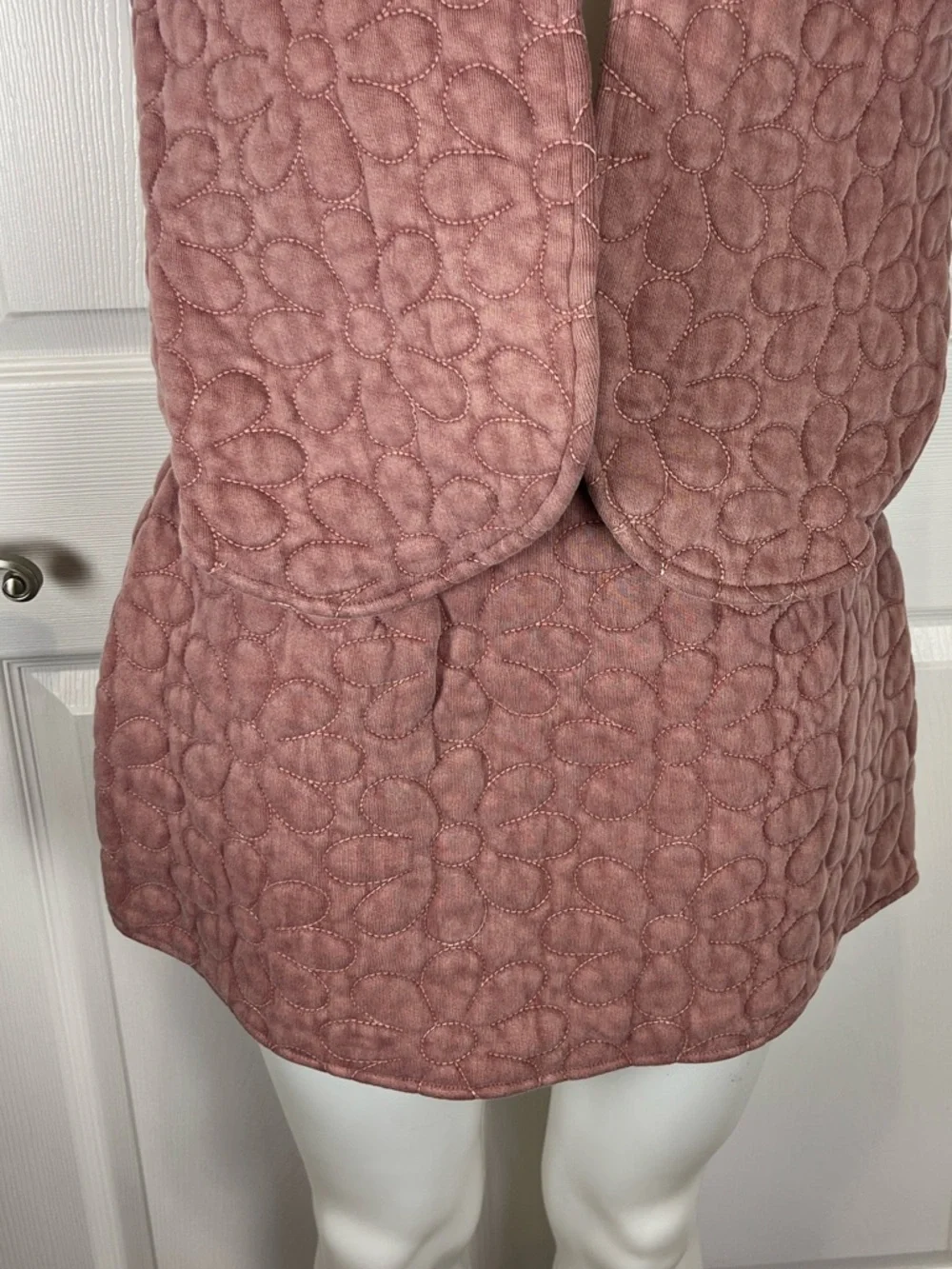Free People Bali folk quilted Daisy vest skirt set nostalgia rose size small NWT